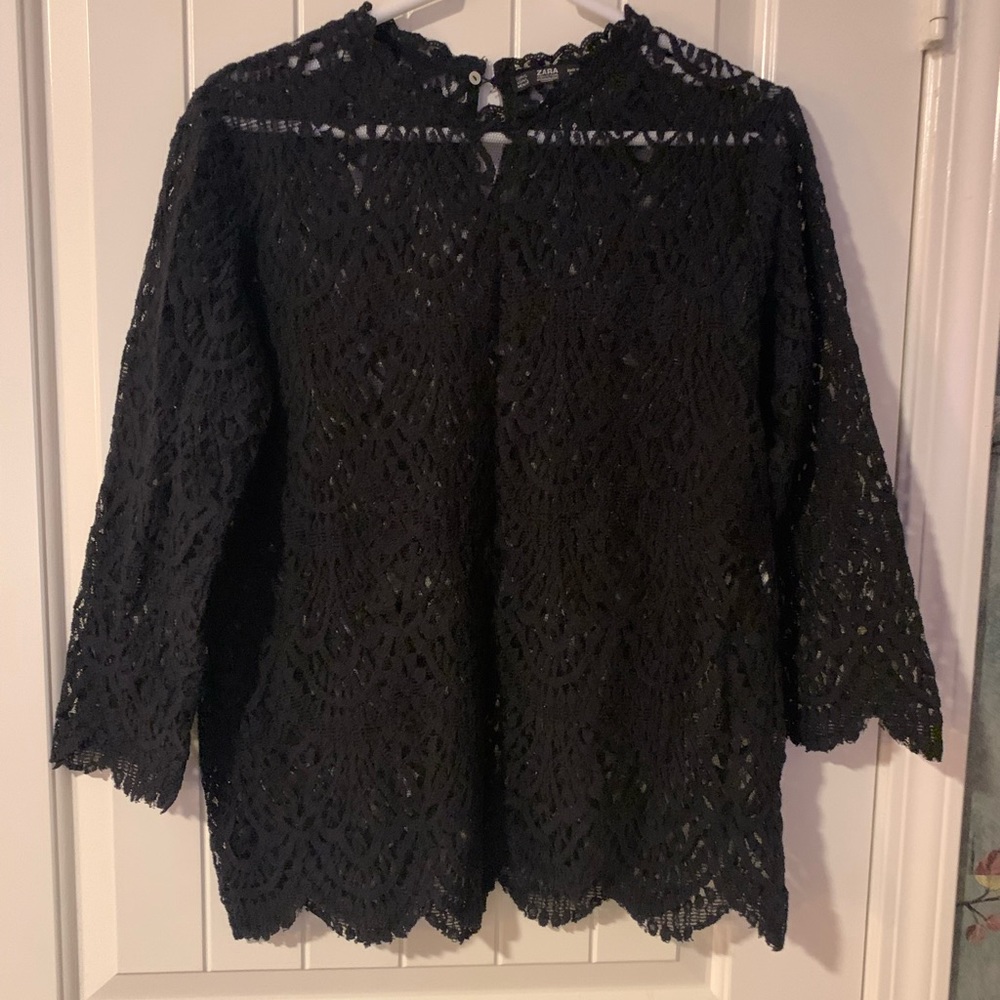 Zara Sexy Lace Black Top L